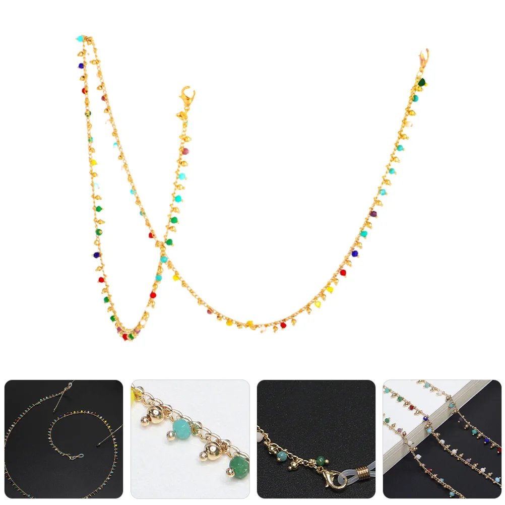 

2Pcs Eyeglass Chains Handmade Anti-Slip Secure Eyeglass Strap for Men Women Sunglasses Lanyard Chain Stylish Glasses Holder