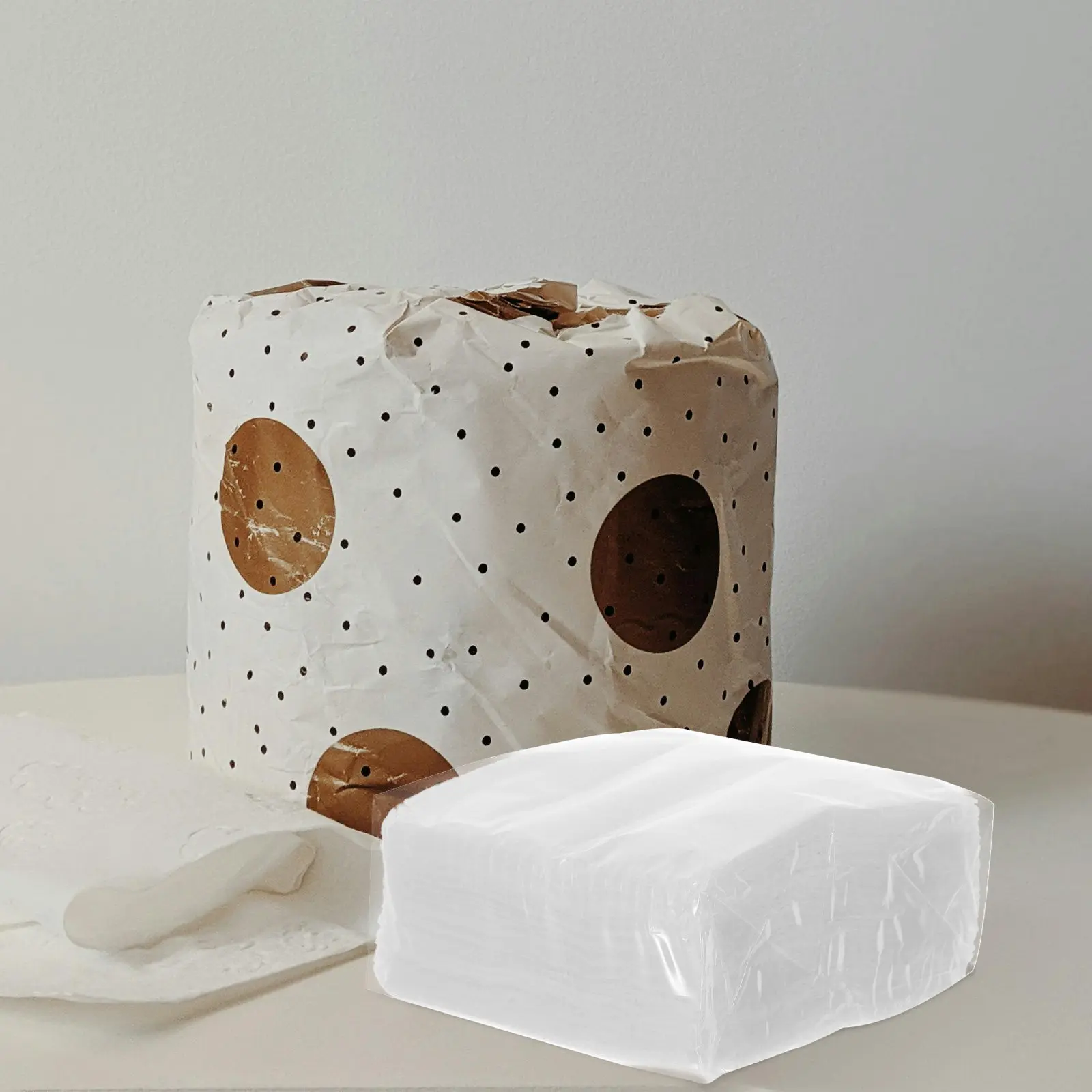 50 szt. Białe serwetki restauracyjne, grube, składane, papierowe, do hotelu, na imprezy, catering, hurtowe, jednorazowe, delikatne dla skóry.