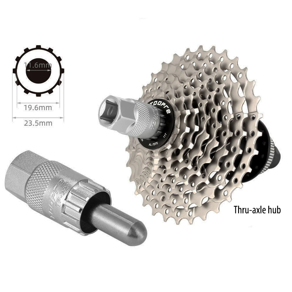 Toopre Mountain Road Bike Guide Pin Freewheel Cassette Lockring Removal Tool Flywheel Remover Socket Quick Release Thru Axle Hub view 4