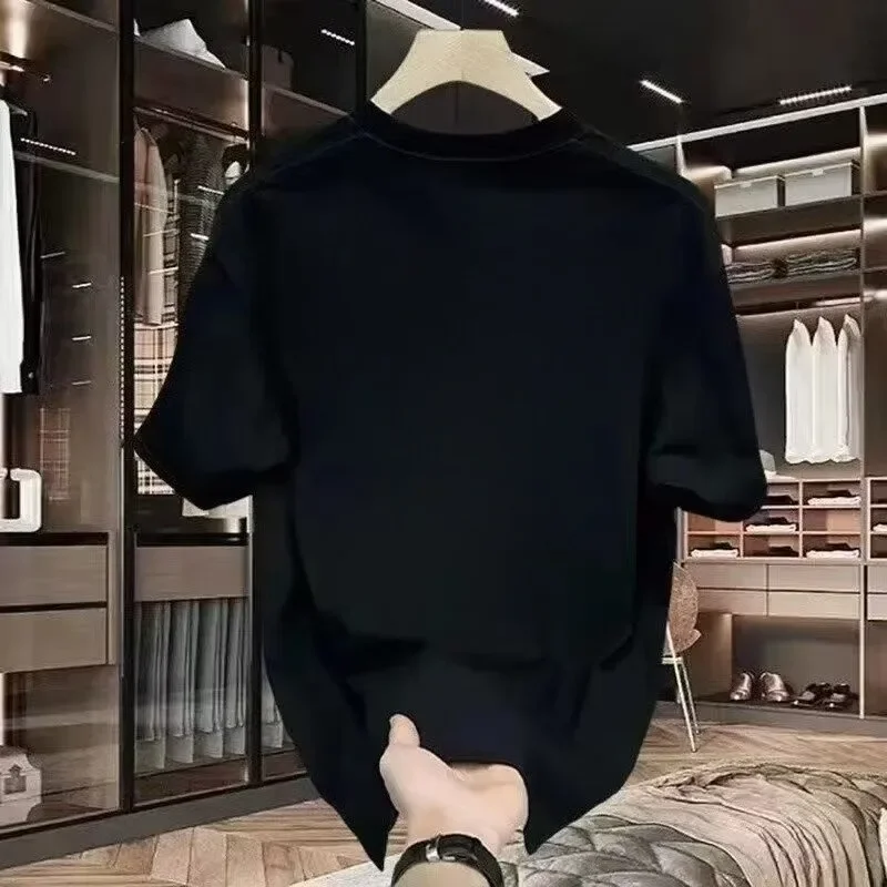 2025 جديد فاخر العلامة التجارية رسالة مطبوعة تي شيرت للرجال والنساء قصيرة الأكمام تي شيرت عالية الجودة ملابس للرجال ملابس الشارع