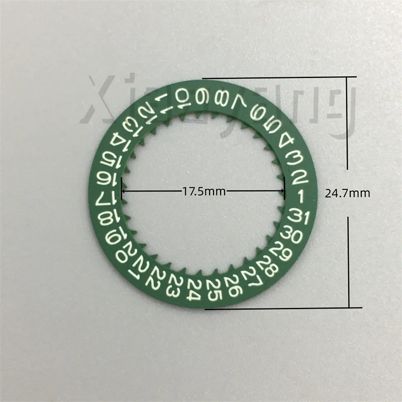 NH35 Luminous Watch Date Wheel Black White Green Blue Calendar Disc For NH34 NH35 Movements 3.0/3.8 Crown Modified Repair Tools