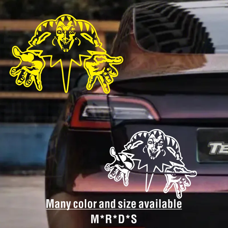 

2-типная виниловая наклейка «Король и клоун», автомобильная наклейка, водонепроницаемый автодекор на бампере, заднее окно