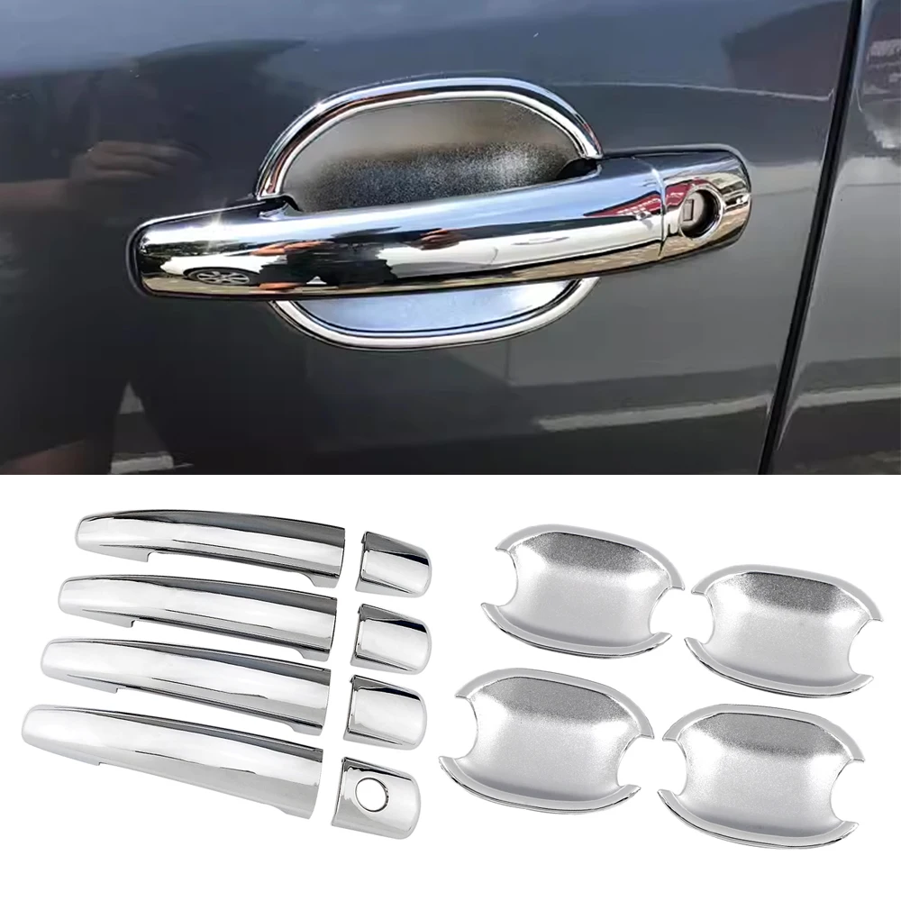 For Peugeot 207 308 407 3008 For Citroen C4 C6 Jumpy ABS Car Styling Chrome Side Door Handle Cover & Door Bowl Cover