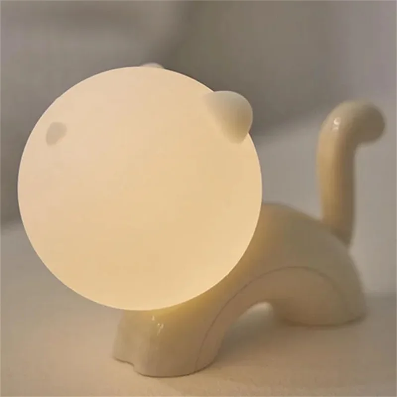 

Meow Meow Night Light Pat Light Charging Bedroom Dormitory Bedside Atmosphere Table Lamp Cartoon