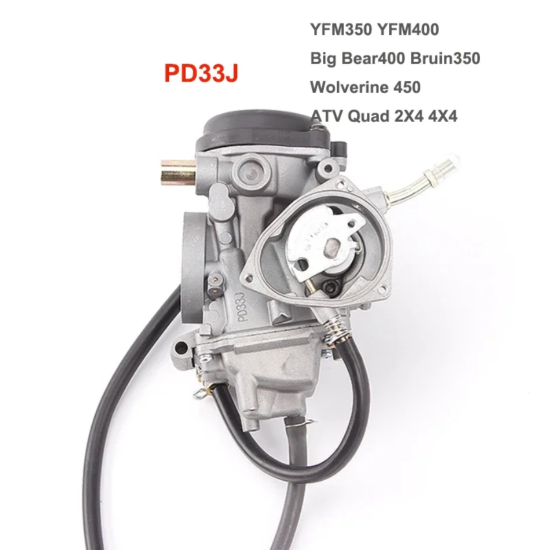Carburetor YFM350 YFM400 For Yamaha YFM 350 400 Big Bear 400 Bruin 350 Wolverine 450 Quad 2X4 4X4 Carb H P CA33 350-500cc PD33J