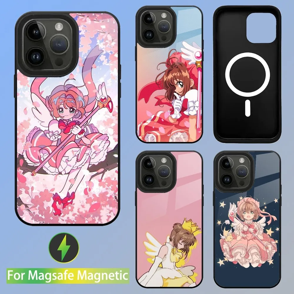 Cards Captors Sakuraes Anime Phone Case For iPhone 15,14,13,12,11,Plus,Pro,Max Mini Magsafe Magnetic Wireless Charging