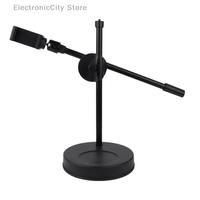 Tabletop Overhead Tripod Stand With Ring Light Mobile Phone Holder And Boom Arm For Nail Art Photography Table Shooting Tripods