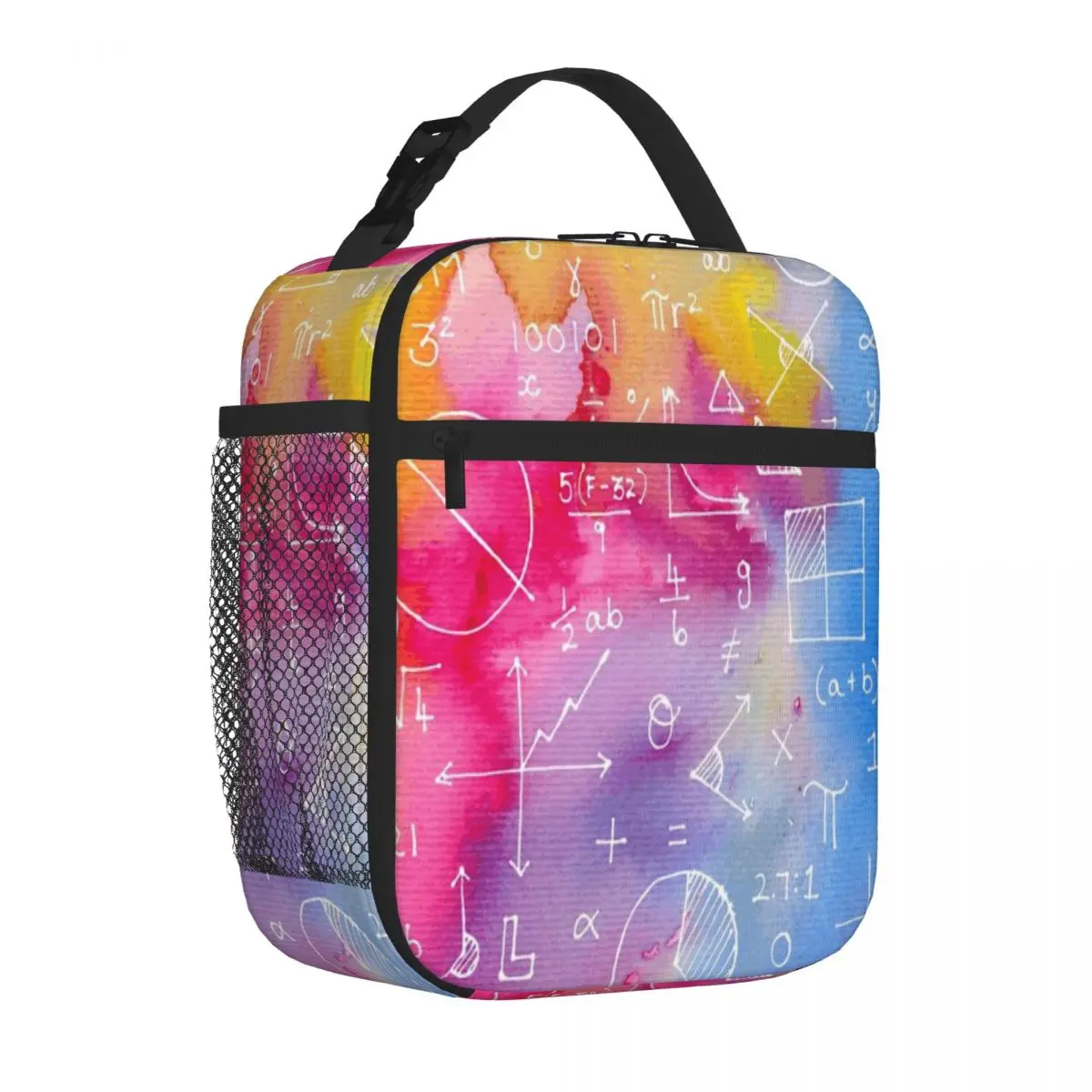 Bestselling Math Formulae (watercolor Background) Vintage Thermal Food Carrier Car Travel Student Lunch Bag