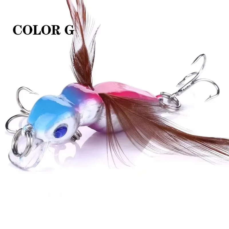 EASYFISH 1pcs 4.5cm Artificial Bee Shaped Fishing Lure Topwater Crankbait Bass Fishing Tackle 3.5g Insect Hornet Fishing Lure