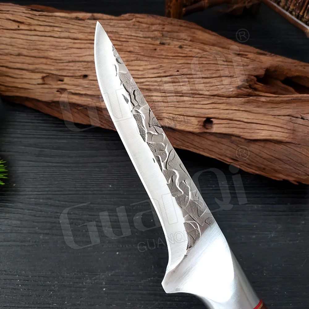 Forged Kitchen Knives Stainless Steel 1-4PCS Set 5CR15 Meat Chopping Cleaver Slicing Butcher Knife Wooden Handle Chef Knife