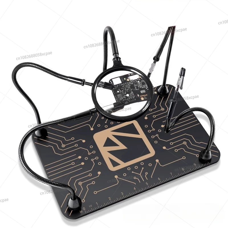 

Multi functional card with magnifying glass, motherboard chip, fixed maintenance, welding fixture, clamp