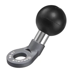 FANAUE 1'' Ball Mount Base for Bike Motorcycle Rearview Mirror Aluminum Alloy 1 Inch Ball Socket Angled Bolt Head Adapter Holder