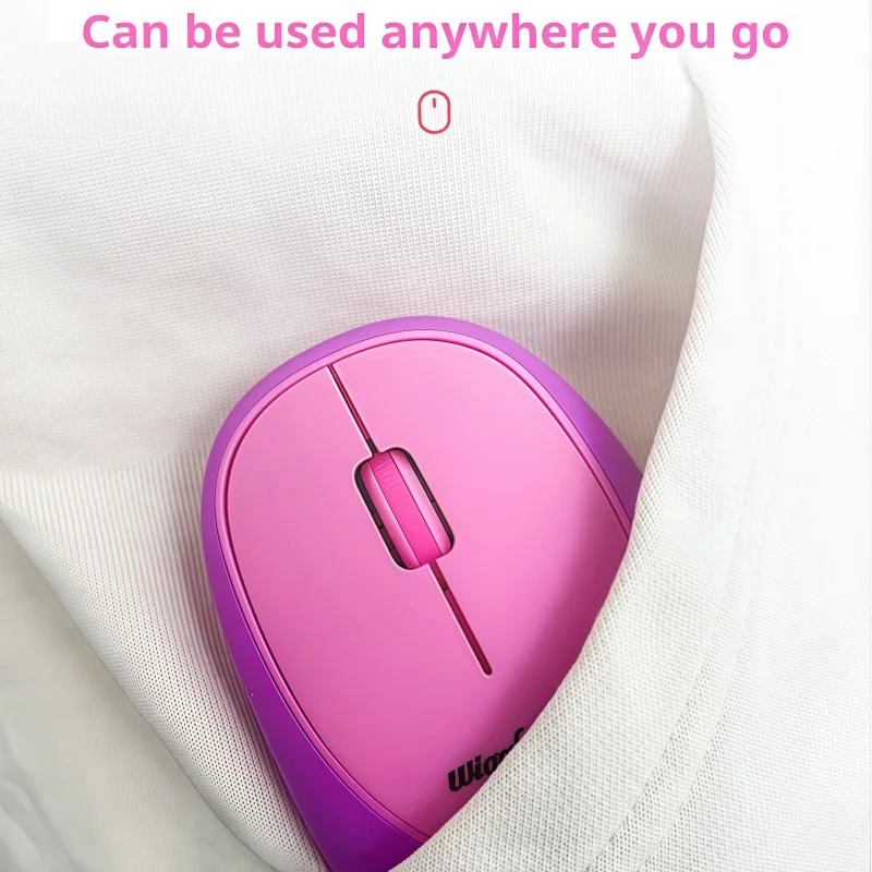 Wiggle-ratón inalámbrico silencioso, descompresión de silicona, portátil, ligero, Plug And Play, ergonómico, batería de larga duración