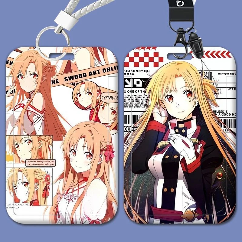 Custodia protettiva per carta Asuna Sword Art Online, custodia protettiva per carta di controllo accessi per documenti d'identità, campus creativo di alto valore