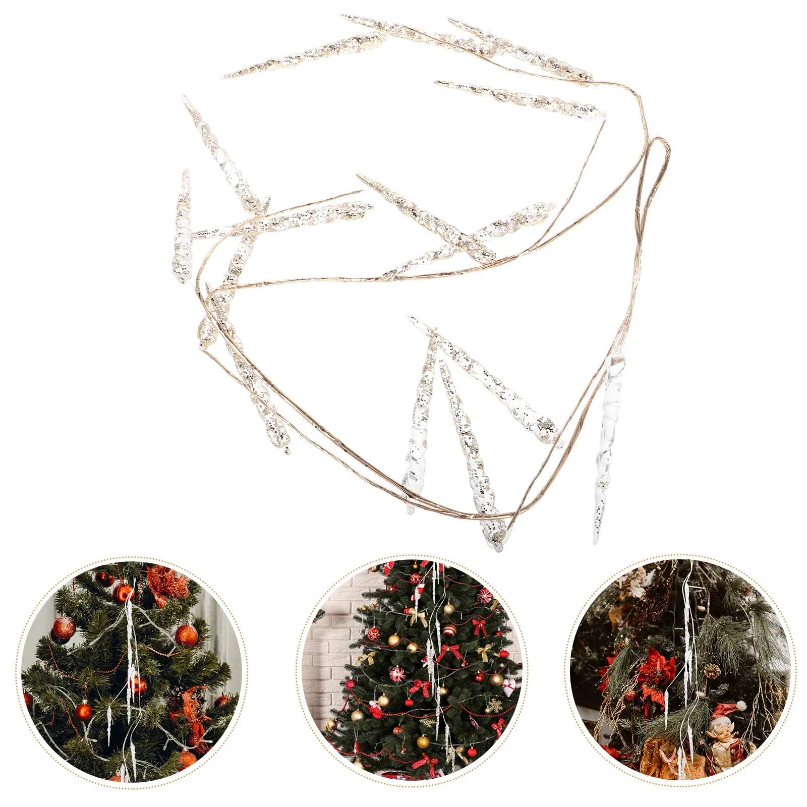 

Needle Christmas Tree Decorations Foldable Elegant Crystal Ornaments Holiday Wedding Winter Scene Pendant