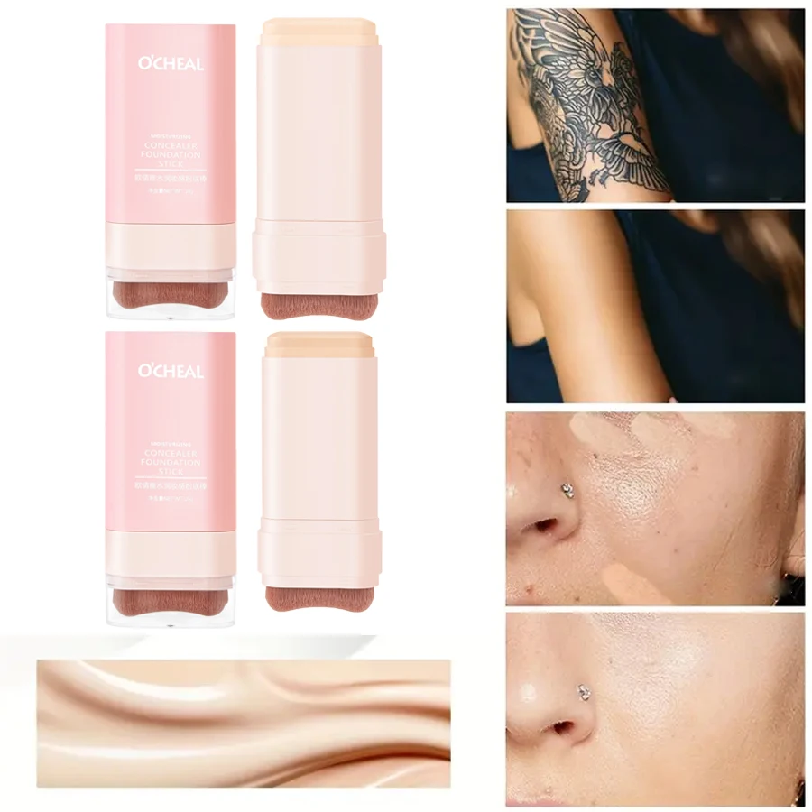 コンシーラーファンデーションメイクアップスティック、防水性と耐汗性、すべての肌タイプに適しており、自然なファンデーションを作成します。