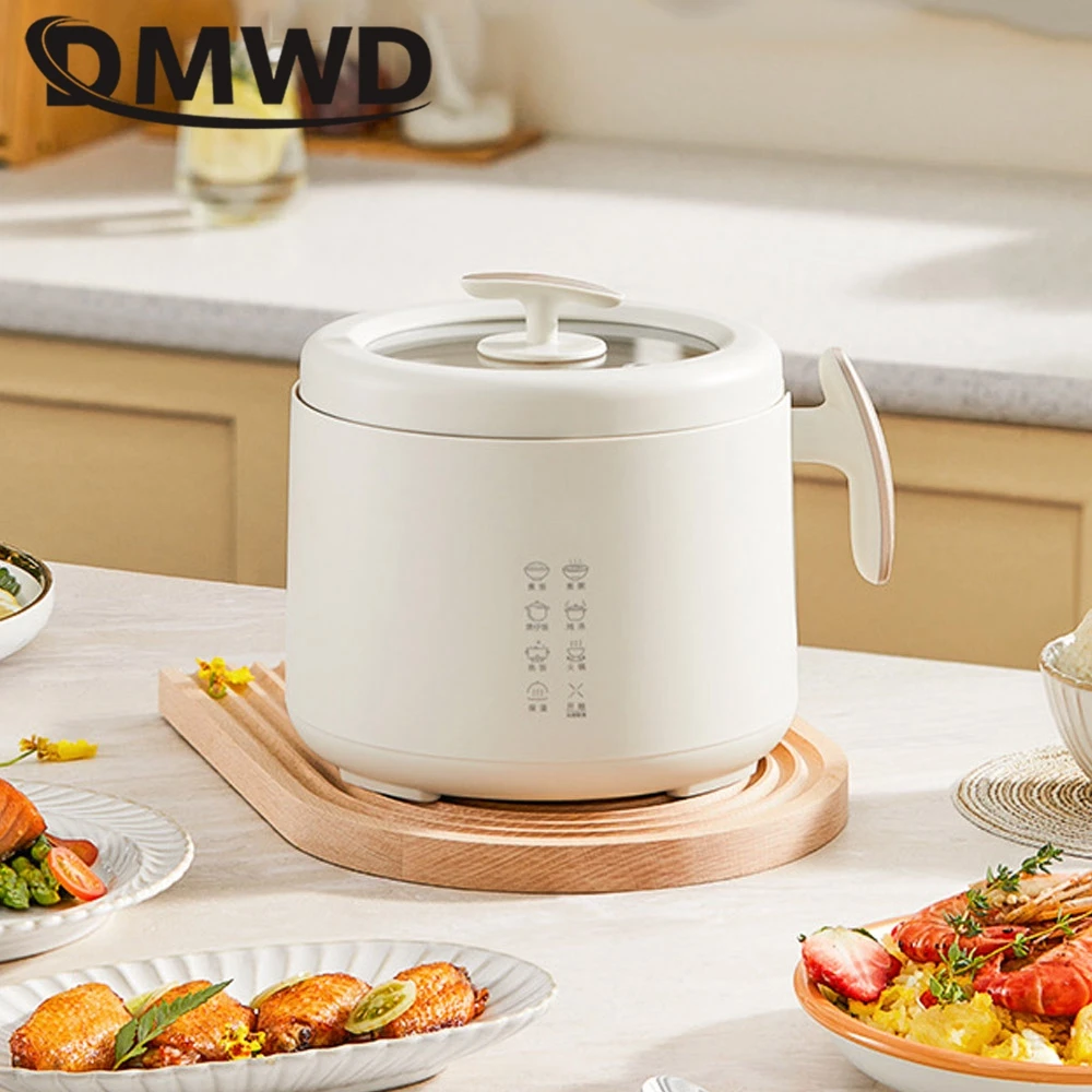 

DMWD 1.6L Electric Rice Cooker Split Cooking Machine Stew Soup Pot Noodle Porridge Maker Hotpot 24H Keep Warm Offer Heater 220V