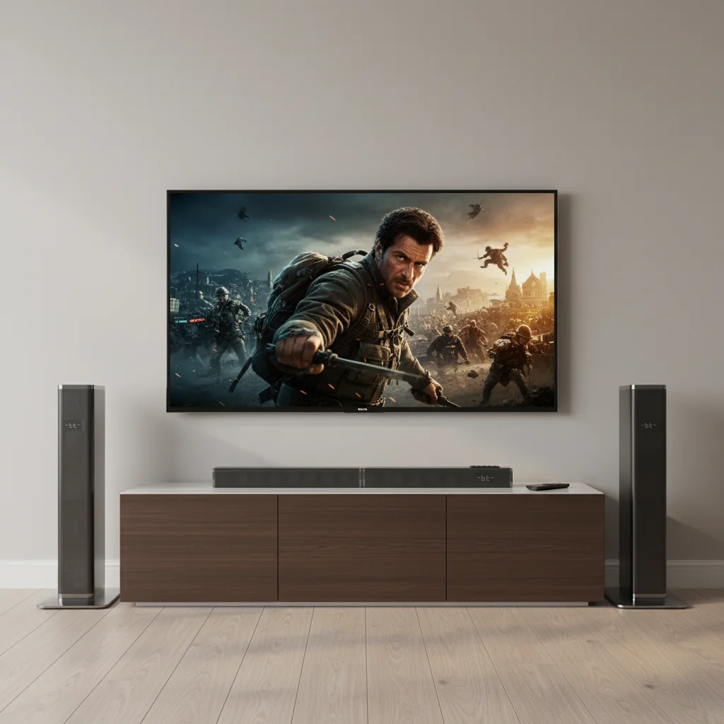 Sound Bar for Smart TV, 2 in 1 Detachable Soundbar Speaker, Sound Bar for TV/PC/Gaming/Projectors, Wall Mountable view 3