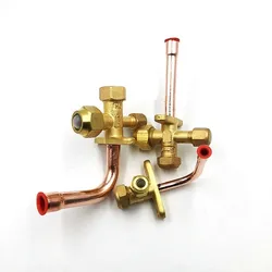 Copper Tube 3 Ways Air Conditioner Angle Stop Valve Fitting