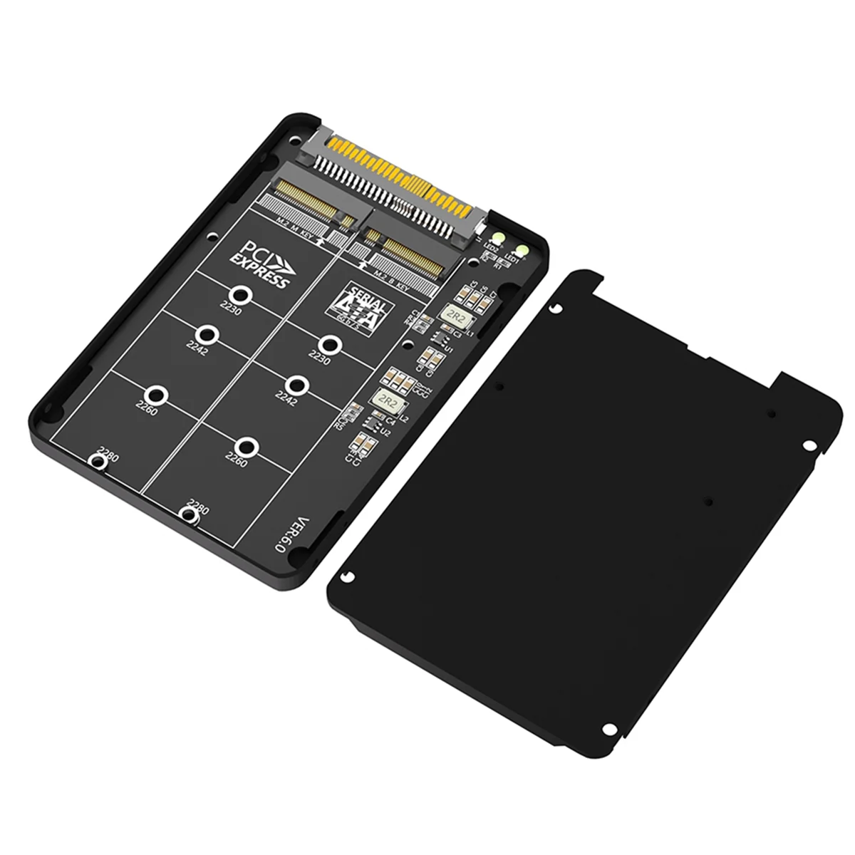 

Прочный комбинированный адаптер M.2 NVME PCI-E / NGFF SATA SSD-2 в 1 U.2 SFF-8639