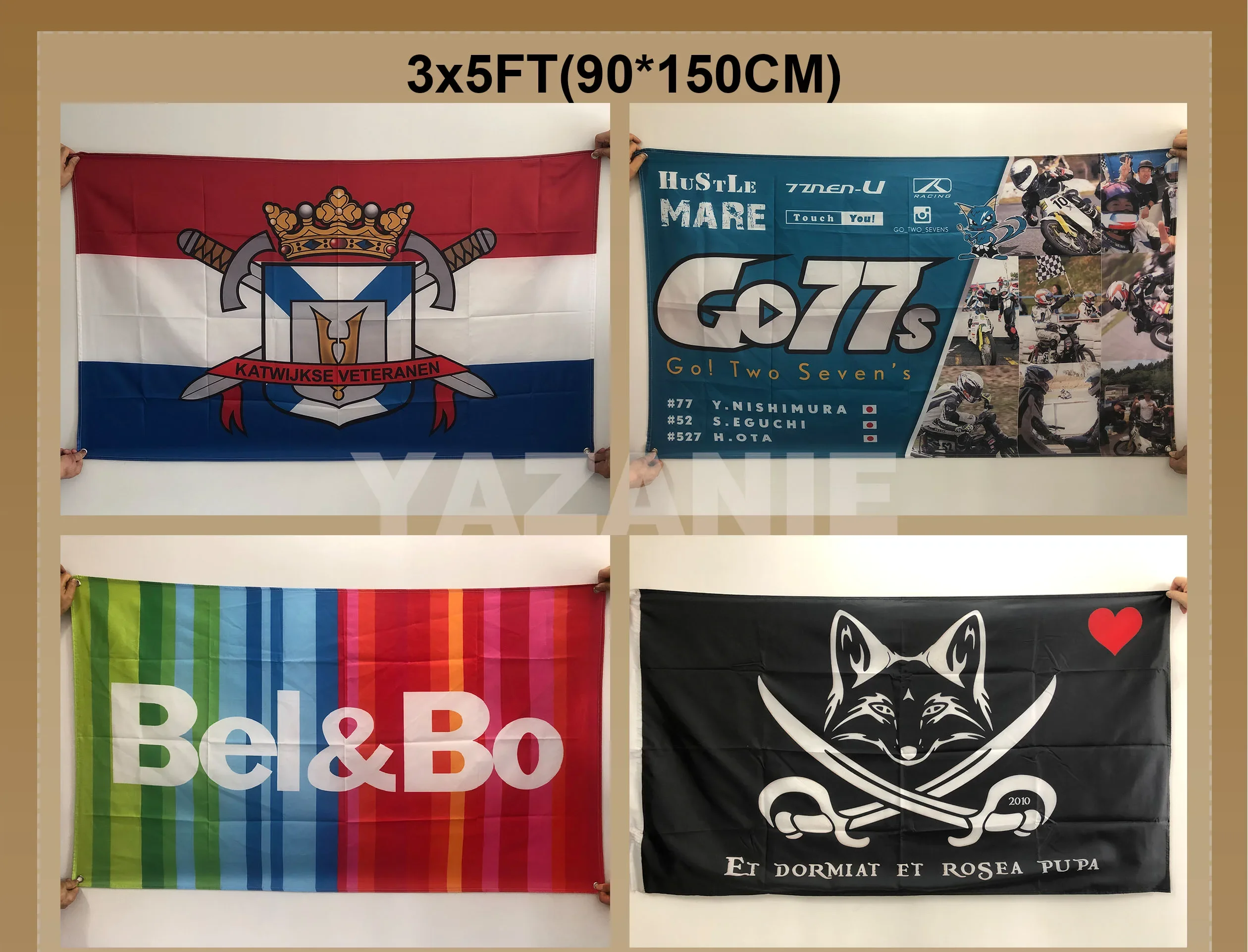 Single Double Sided Polyester Custom Flag 3x5/4x6/5x8FT with Brass Grommet Small Big Personalized Your Own Design Logo Text Flag