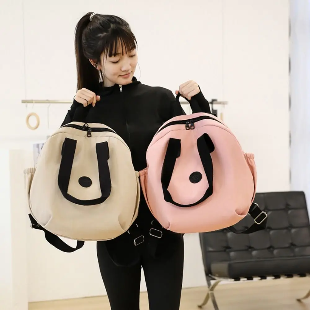 

Korean Style Swimming Nylon Backpack Large Capacity Nylon Round Shape Shoulder Bag Niche Design Tote Bag Fitness Bag