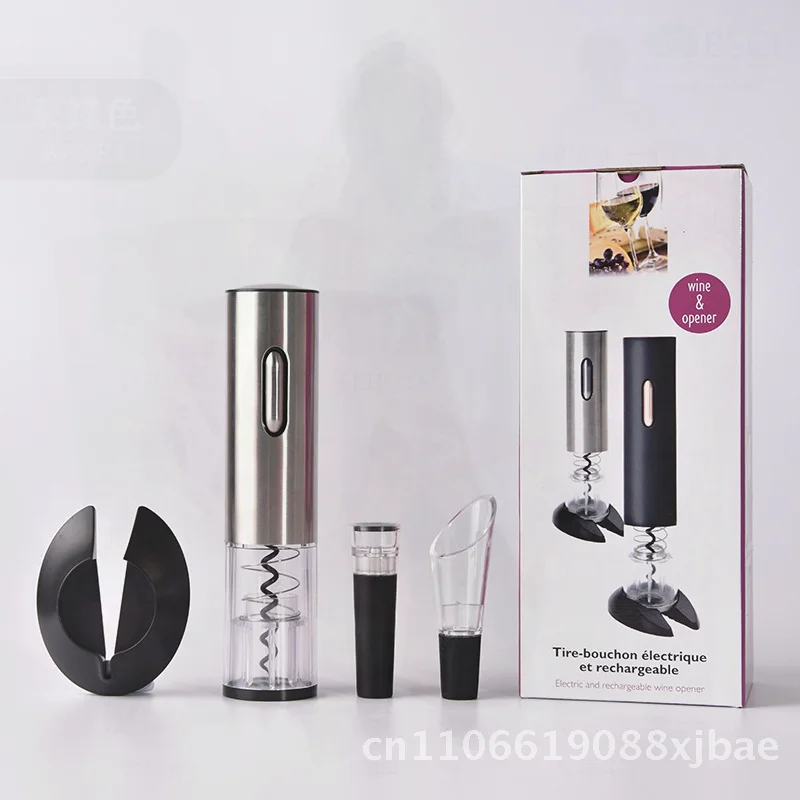 

Электрическая открывалка для бутылок вина, автоматический домашний Douyin тот же тип, креативный стартовый набор с резаком для фольги и вакуумной пробкой, современный