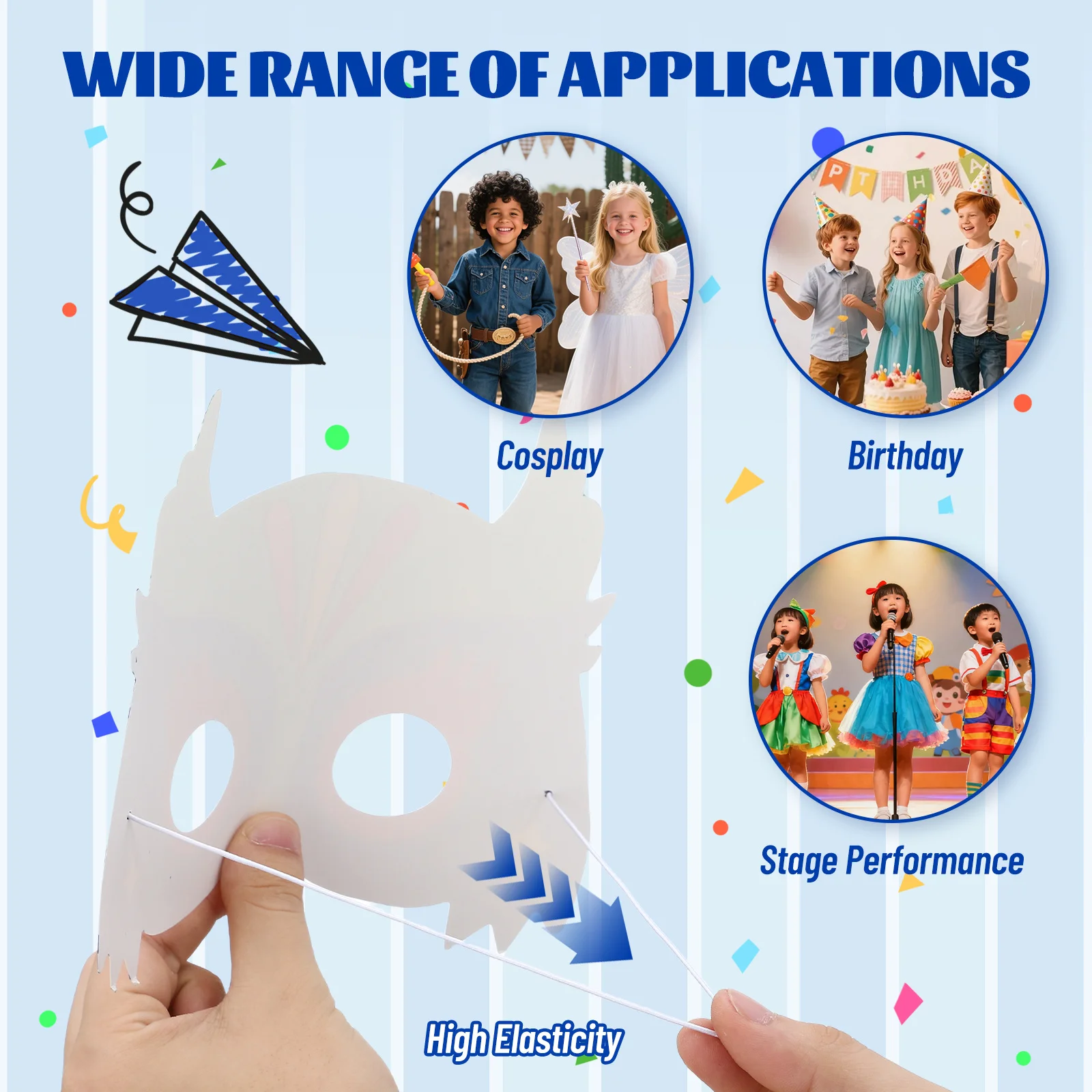 1Set Ongeverfd Masker Rekwisieten voor Vrouwen DIY Coloring Craft Unieke Handgemaakte Carnaval Maskerade Party Accessoires Creatief Cadeau Idee