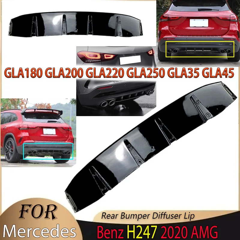 

2020 Rear Bumper Diffuser Lip Spoiler for Mercedes Benz H247 GLA180 GLA200 GLA220 GLA250 GLA35 GLA45 AMG Line Refit Body Kit