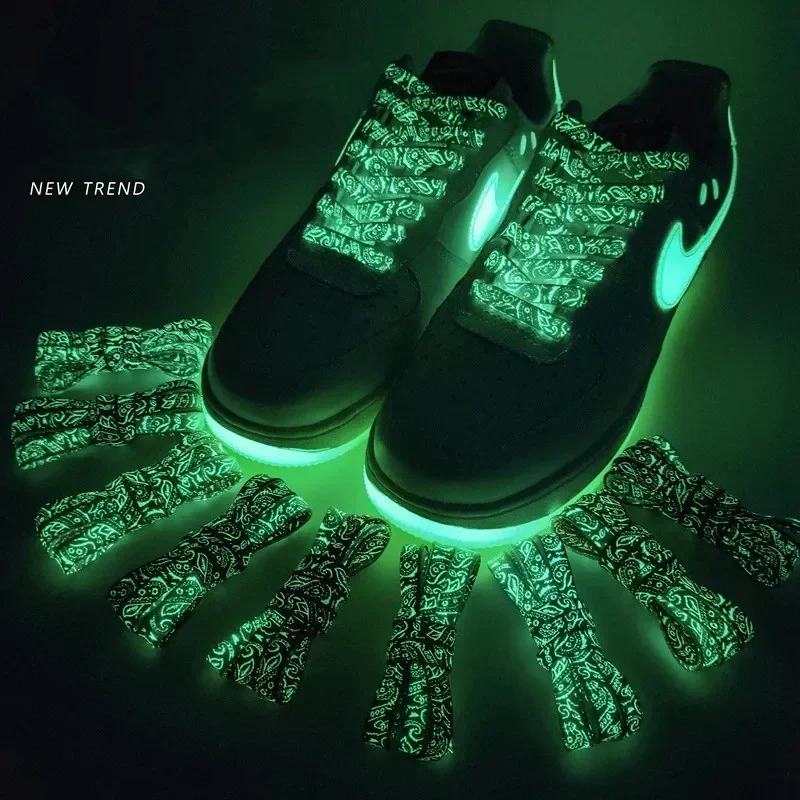 Luminous Shoe Laces Glowing Fluorescent Shoelaces for Sneakers Flat Lace Shoes Boot Shoelace 120/140/160CM Strings Shoelace