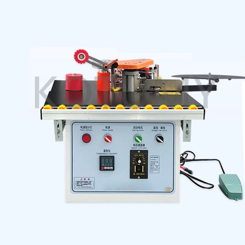 220V Woodworking Banding Machine Double Side Gluing Portable Edge Bander Woodworking Edge Banding Machine