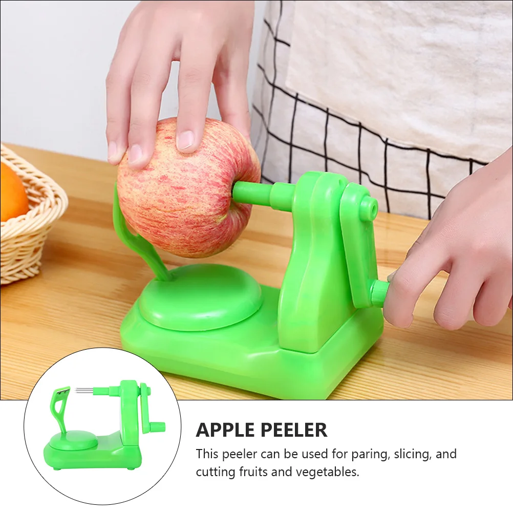 

1Pcs Premium Stainless Steel Fruit Peeler Green Ergonomic Handle Kitchen Gadget Manual Vegetable Cutter