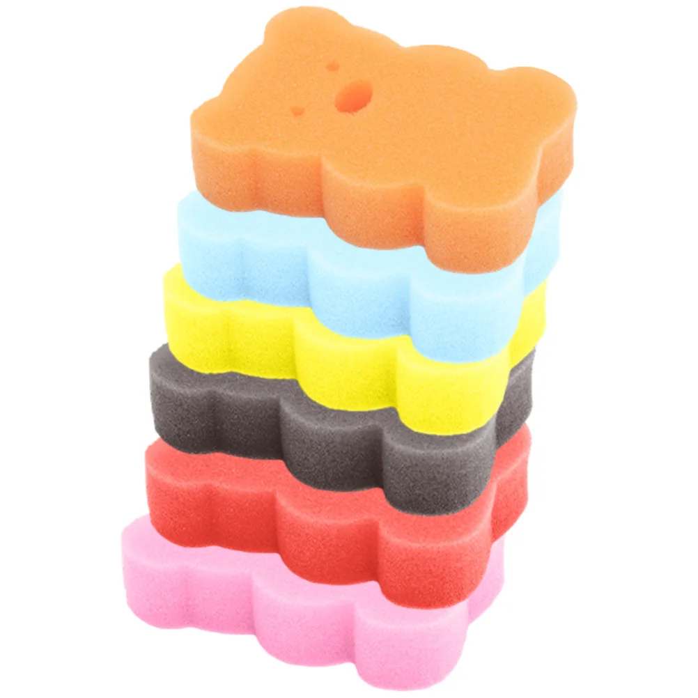 

6Pcs Baby Bath Sponges for Newborns Comfortable Body Scrubber Supple Texture Cleansing Tool Toddler Bathing Supplies Portable