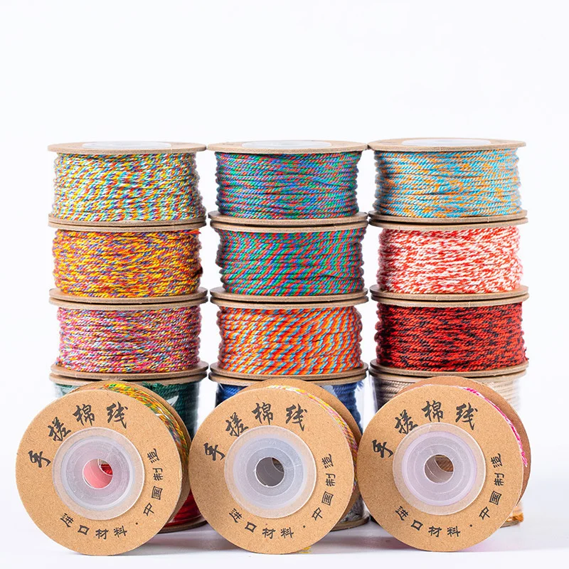 30M/20M Boutique Hand Rubbing Tibetan Cotton Thread 1mm/1.5mm Macrame Cord Bracelet Braided String DIY Tassels Beading Rope