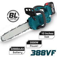 10inch Cordless Electric Chain Saw Rechargeable Handheld Electric Saw Wood Cutter Garden Tree Logging Fit for Makita 18V Battery