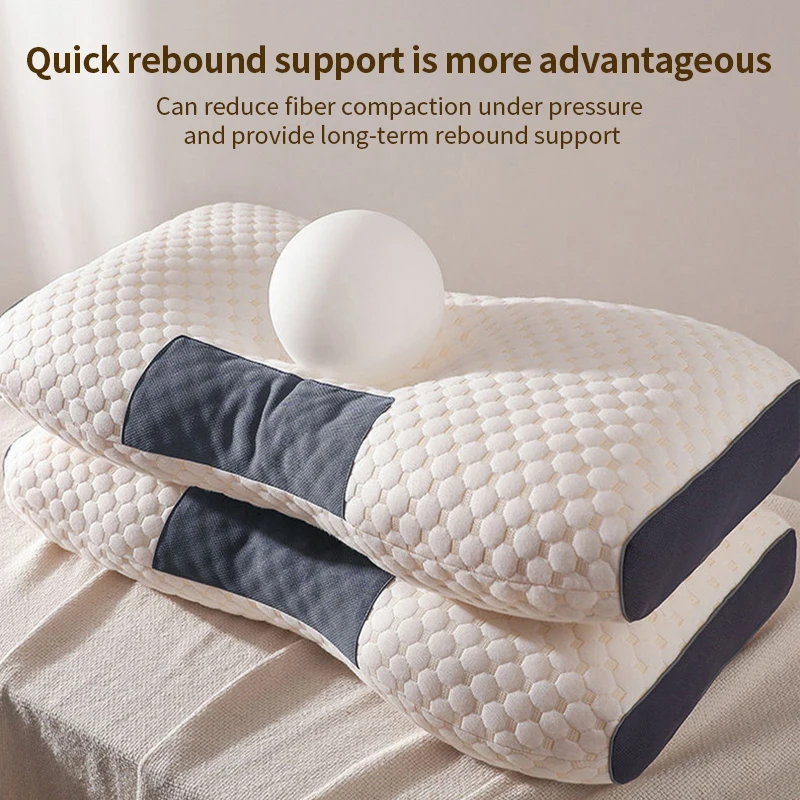 2PCS Spa Massage Pillow Washable Non-Collapse Cervical Support Pillow Core Home Pin Gift Pillow