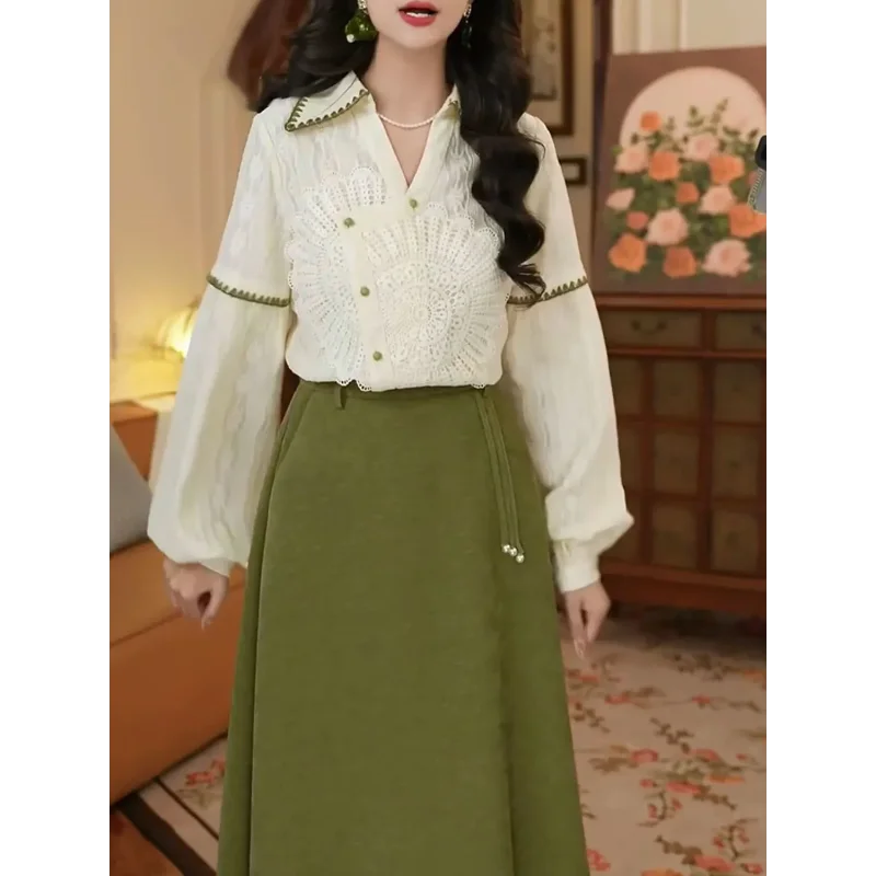 Chemise creuse à manches longues, Design à la mode et confortable, nouveau haut ample haut de gamme, rajeunissant