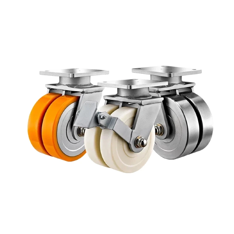 

Container Ship Extra Heavy Duty Double Wheel 6/8/10/12 Inch Polyurethane Load-Bearing Swivel Caster MC Nylon Caster