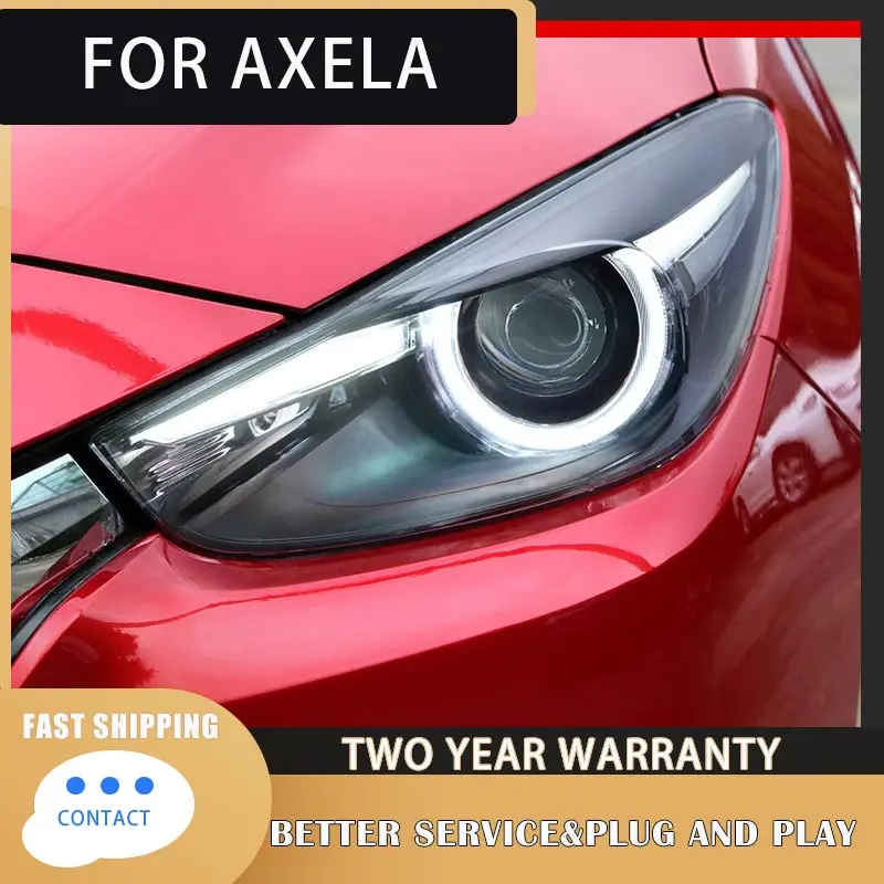 

For Mazda 3 Headlights 2017 2018 2019 New Mazda3 Axela LED Headlight LED DRL Hid Bi Xenon Auto Accessories Head Lamp