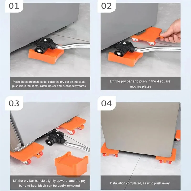 ABLQ 8 шт. тяжелый механизм, вращающийся домашний инструмент с колесом, подвижный артефакт, мебель, тележка, долли, несущая способность 500 кг, прочный