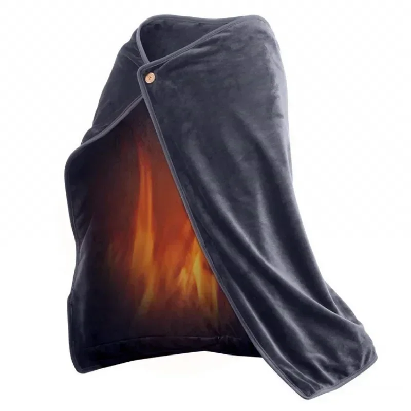 Winter Warm Heating Blanket Electric Shawl With USB Interface Rechargeable Heating Wrap full Body Warming Mat For Women Men Kids