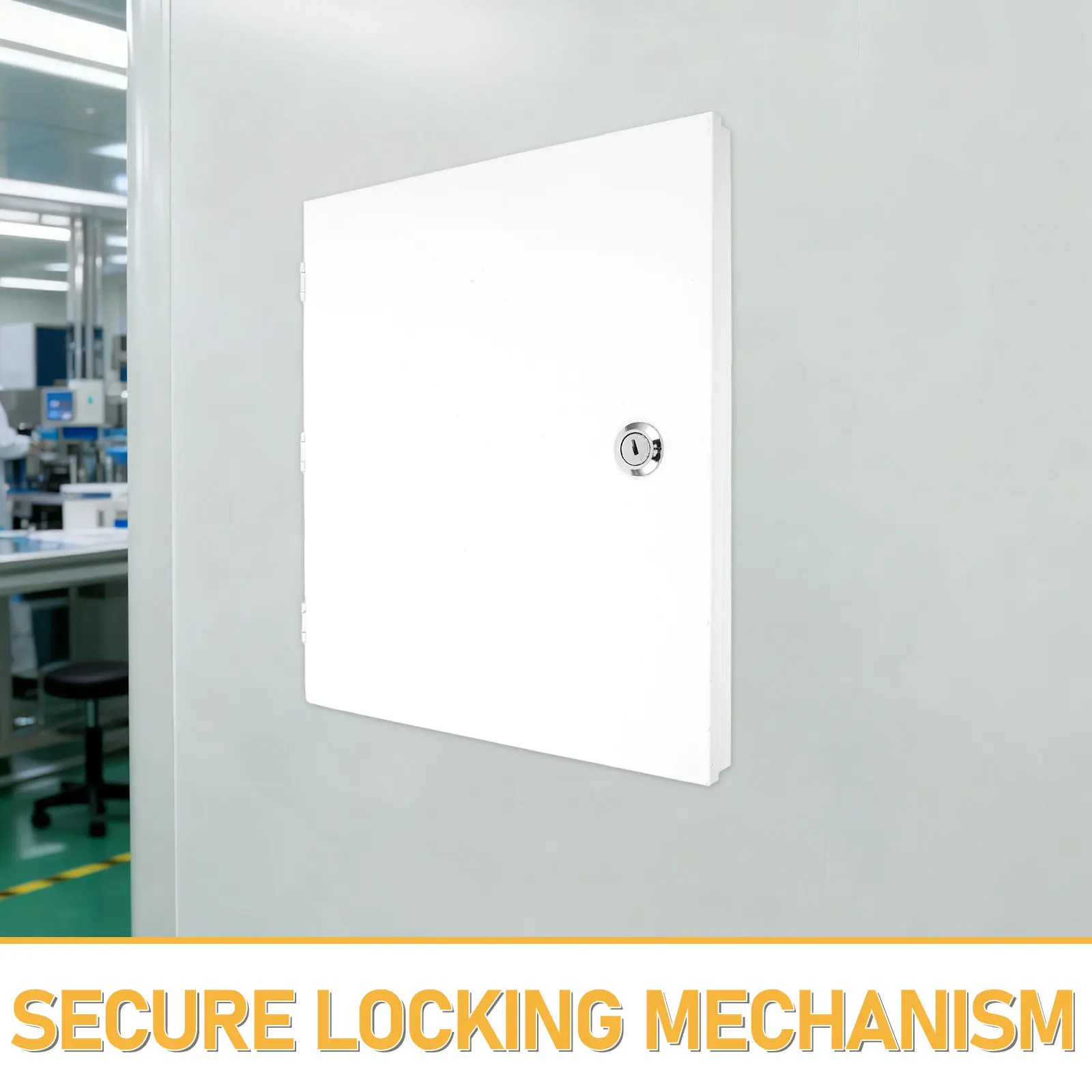 Lockable Weatherproof Electrical Box Cover Stainless Steel Ventilated Panel for Indoor Outdoor Junction Box