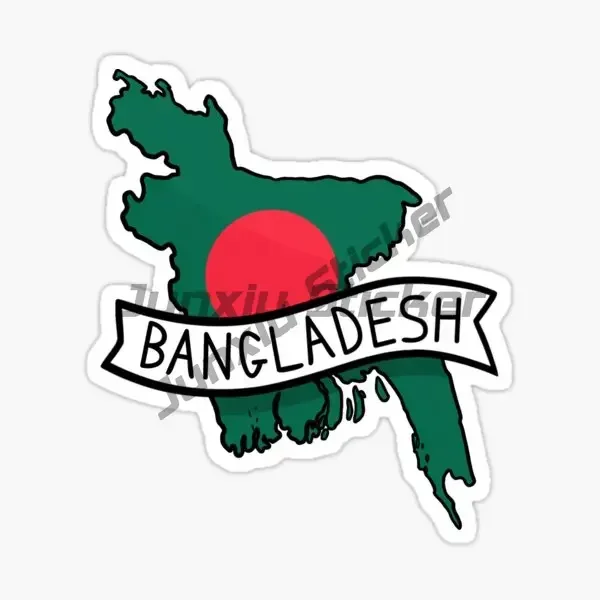 Adesivo Criativo de PVC com Mapa da Bandeira de Bangladesh para Carro, Moto, Parede, Mesa, Capacete Off-road e Barco