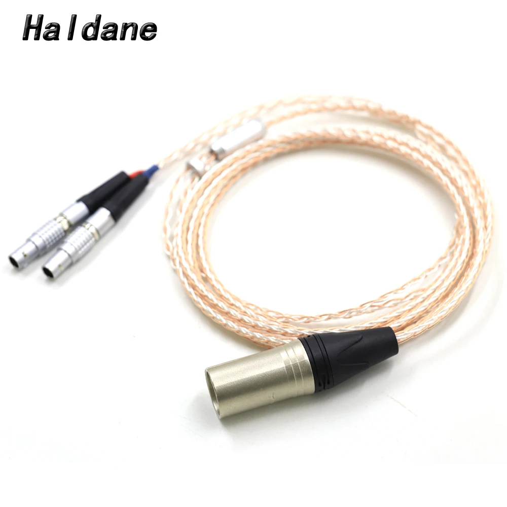 

Haldane HIFI Single Crystal Copper Silver Mix Headphone Upgrade Replace Cable For Focal Utopia ELEAR Earphone