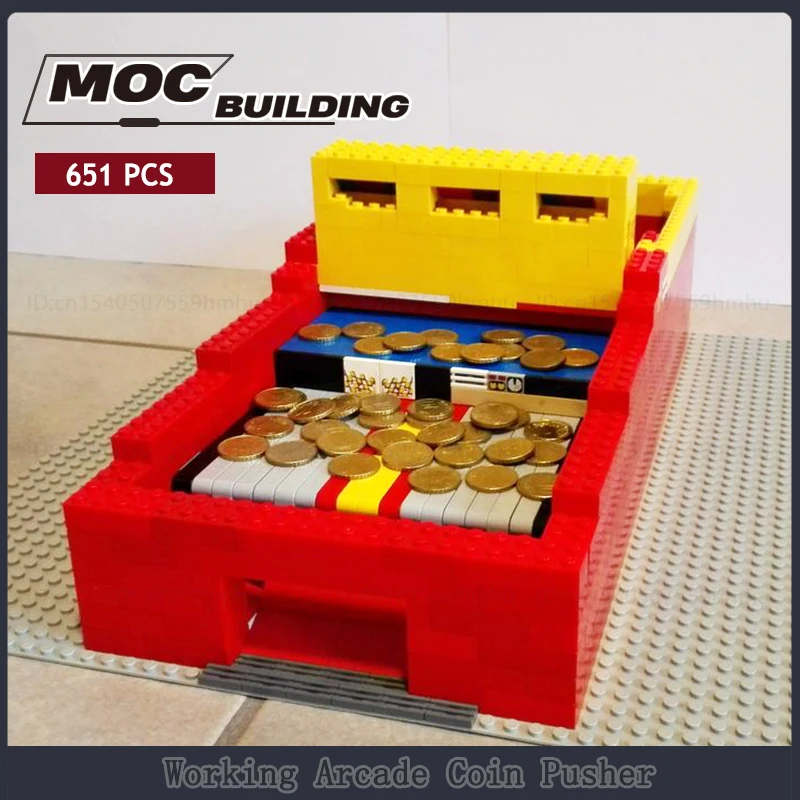 

GBC Module Working Arcade Coin Pusher MOC Building Blocks Motor Technology Bricks DIY Assembly Toys Creative Ideas Puzzle Gifts