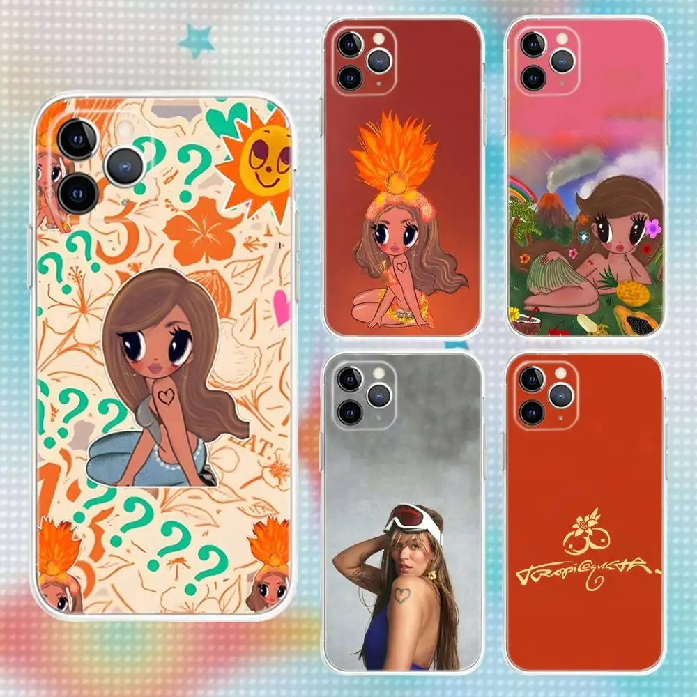 

Tropicoqueta Karol G Phone Case For iPhone 16,15,14,13,12,11 Pro,Max,Plus,X,XS,XR,SE,Mini Transparent Silicone Soft