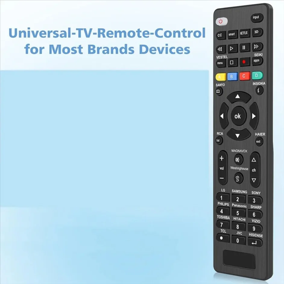 Télécommande universelle de remplacement IR RCG008, pour Sony, Samsung, Panasonic, Toshiba, Philips, avec lumière