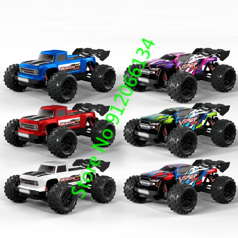 Camión eléctrico sin escobillas todoterreno, 80 KM/H, 2,4G, 1:16, 4WD, transmisión de Metal, iluminación LED, coche teledirigido