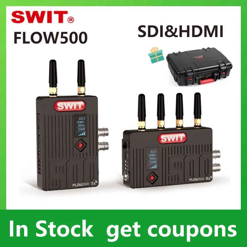 SWIT FLOW500 SDI&HDMI Wireless Transmission System For 500ft/150m Camera Hdmi-Image Wireless HD Video Transmitter Receiver