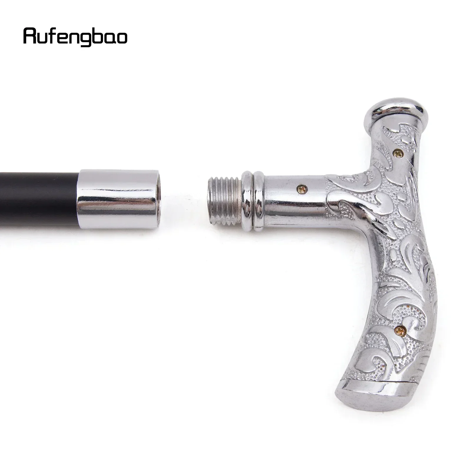 ไม้เท้าแฟชั่นลายดอกไม้สีขาวรูปนกอินทรี สำหรับคอสเพลย์  แบบสตีมพังก์และใช้ในชีวิตประจำวัน  ความยาว 92 ซม.